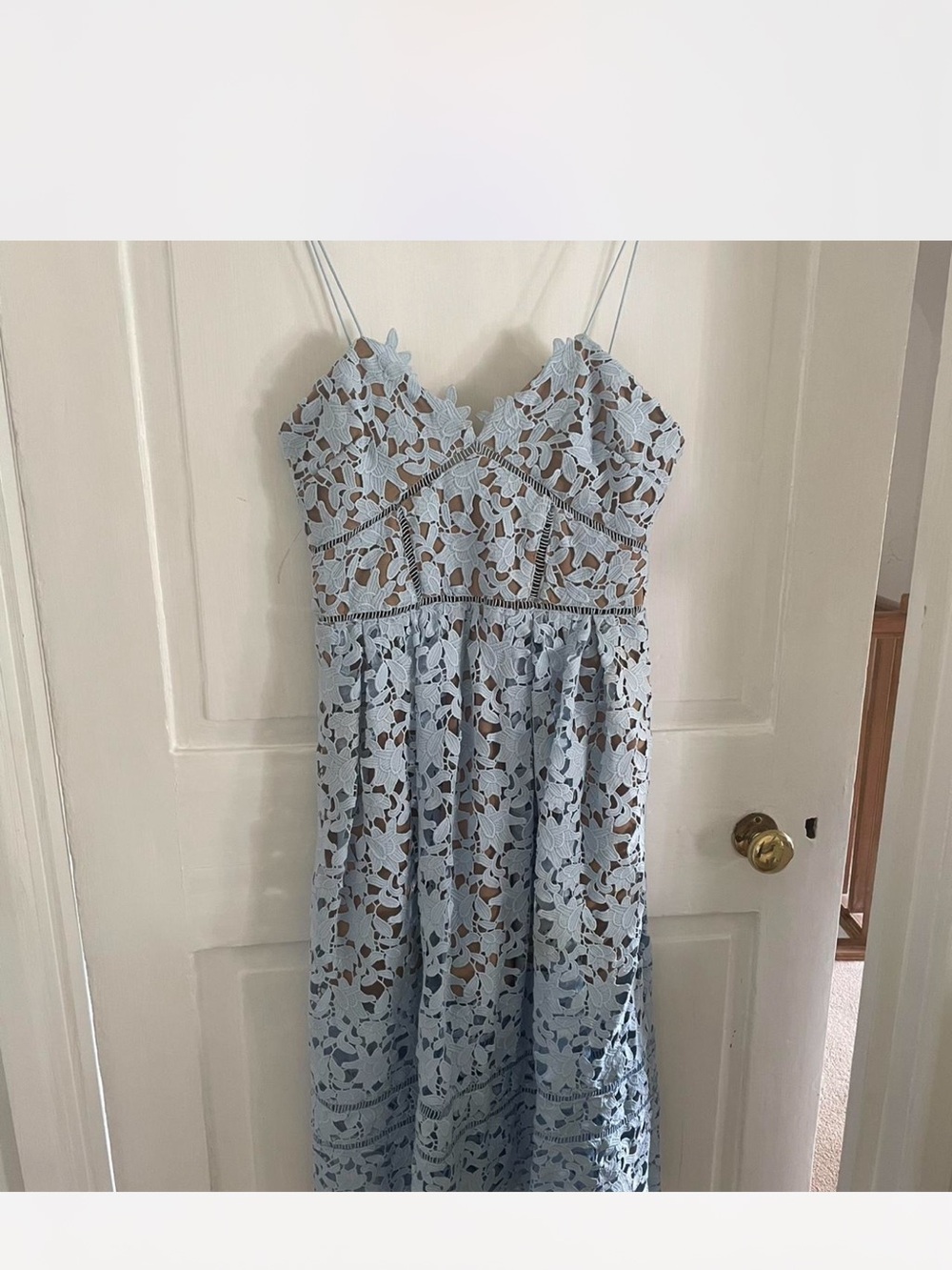 Self portrait blue lace midi azalea dress - Picture 4 of 4